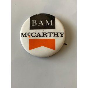 “BAM McCARTHY” BLACK AMERICANS FOR McCARTHY 1968 BUTTON